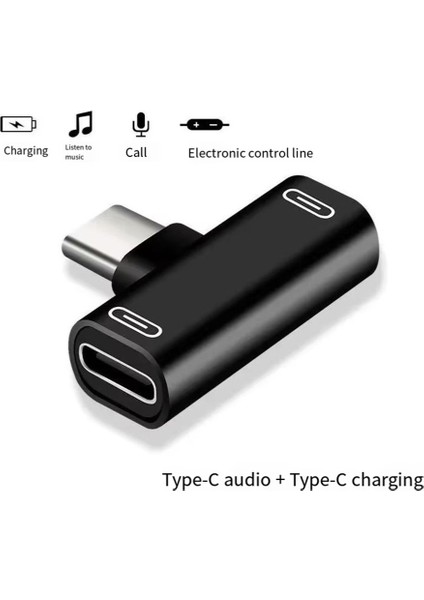 3'ü 1 Arada Çift Tip-C Adaptörü Tip-C Şarj Kablosu Şarj Cihazı Kulaklık Dönüştürücü Akıllı Telefonlar Için Kulaklık Adaptörü Kırmızı (Yurt Dışından) indirimleri