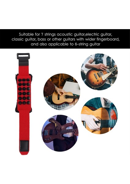 Gitar Tel Susturucu Askısı Gitar Klavye Susturucu Sargısı Punk Tarzı Tel Sönümleyici 7 Telli Bas Gitar, B Için Tel Susturucu (Yurt Dışından) modelleri