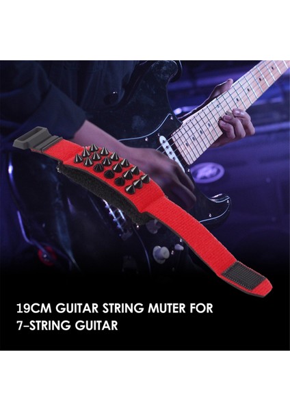 Gitar Tel Susturucu Askısı Gitar Klavye Susturucu Sargısı Punk Tarzı Tel Sönümleyici 7 Telli Bas Gitar, B Için Tel Susturucu (Yurt Dışından) fırsatları