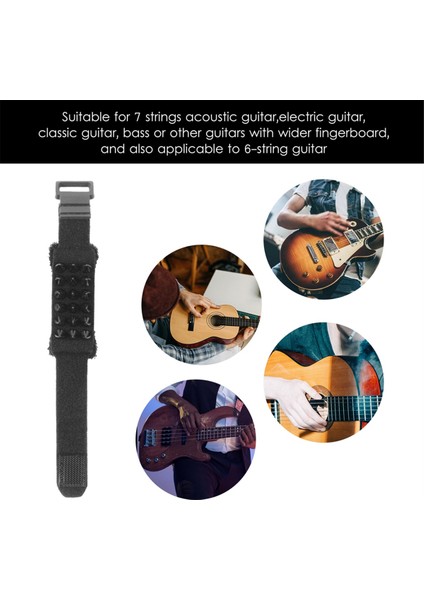 Gitar Tel Susturucu Askısı Gitar Klavye Susturucu Sargısı Punk Tarzı Tel Sönümleyici 7 Telli Bas Gitar, B Için Tel Susturucu (Yurt Dışından) indirimleri