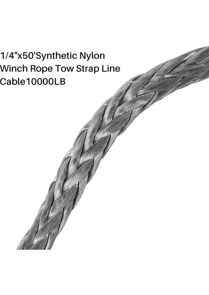 Sentetik Vinç Halatı, Gri 1/4 x 50 Ft Sentetik Vinç Halatı Hat Kablosu Atv Suv Kamyon Tekne Vinç Için (Yurt Dışından) indirimleri