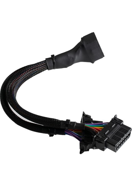 16PIN Obd2 Erkekten Çift Dişiye Dönüştürülmüş Kablo Obd2 Y-Kablosu Araç Arıza Teşhis Otomatik Aracı Obd2 Otomatik Araç Konnektörü (Yurt Dışından)