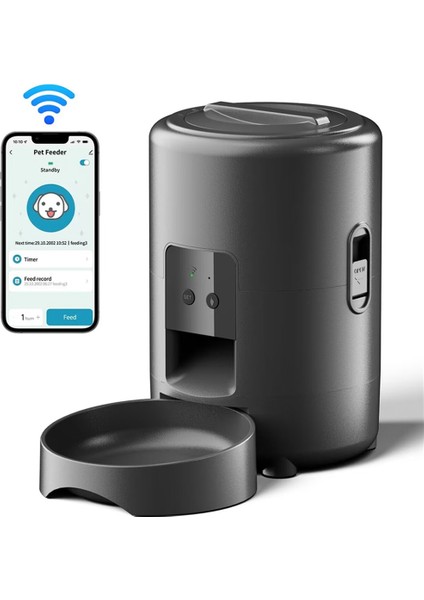 2l Otomatik Akıllı Wıfı Düğmeli Kedi Maması Dağıtıcısı Kuru Mama, Kedi, Köpek Maması Dağıtıcısı ve Evcil Hayvan Mama Kabı (Yurt Dışından) fiyatları