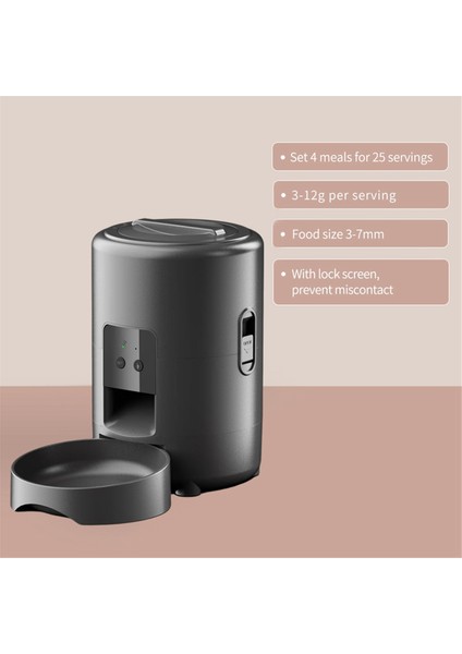 2l Otomatik Akıllı Wıfı Düğmeli Kedi Maması Dağıtıcısı Kuru Mama, Kedi, Köpek Maması Dağıtıcısı ve Evcil Hayvan Mama Kabı (Yurt Dışından) indirimleri