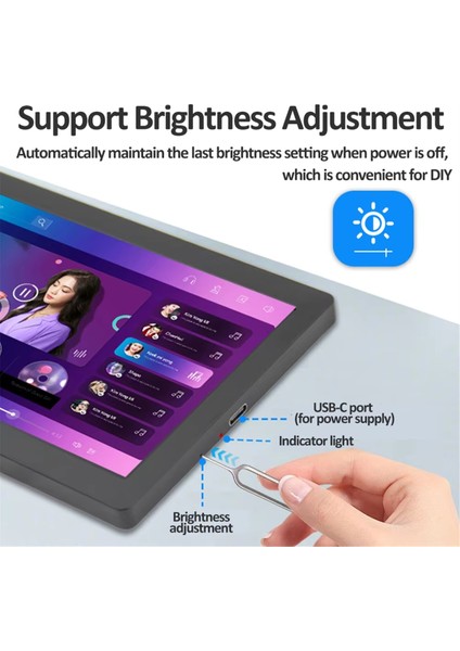 Inç IPS Type-C Ikincil Ekran Dinamik 1024X600 LCD Ekran Cpu Gpu Ram Izleme Desteği Dikey Serbest AIDA64 (Yurt Dışından) fırsatları