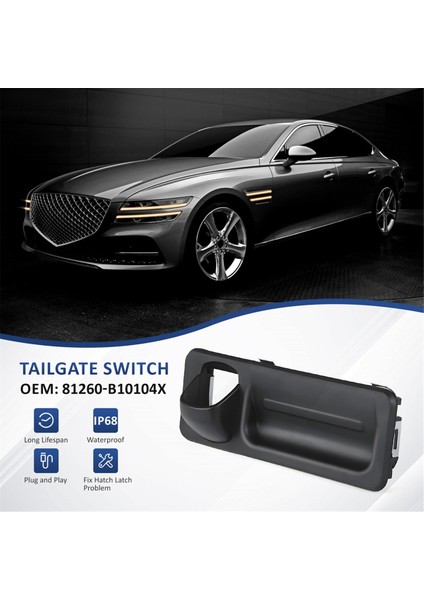 Hyundai Genesis G80 Sedan 2015-2020 Için Bagaj Açma Düğmesi 81260B10104X 81260-B10104X Bagaj Kapağı Anahtarı (Yurt Dışından) modelleri
