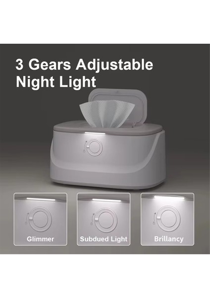 USB Arayüzlü Taşınabilir Bebek Islak Mendil Isıtıcısı, 3 Ayarlanabilir Vites, Gece Lambası, Araba Dostu Termostatik Islak Mendil Isıtıcısı (Yurt Dışından) fırsatları