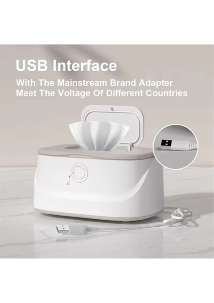 USB Arayüzlü Taşınabilir Bebek Islak Mendil Isıtıcısı, 3 Ayarlanabilir Vites, Gece Lambası, Araba Dostu Termostatik Islak Mendil Isıtıcısı (Yurt Dışından) indirimleri