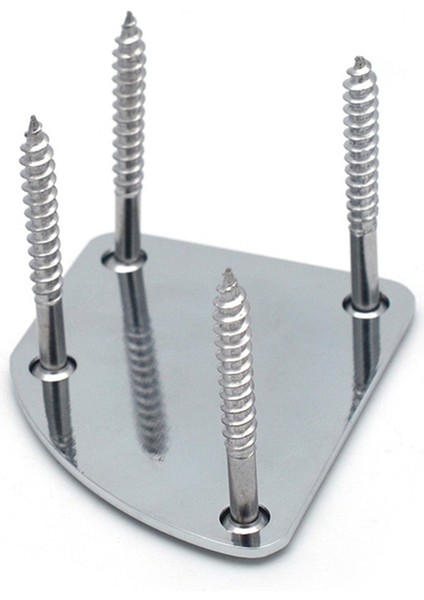 Elektrik Gitar Sap Plakası Kavisli Kesitli Yarı Yuvarlak Asimetri Sap Bağlantısı Arka Montaj Plakası Vidalı 4 Delik A (Yurt Dışından) fırsatları