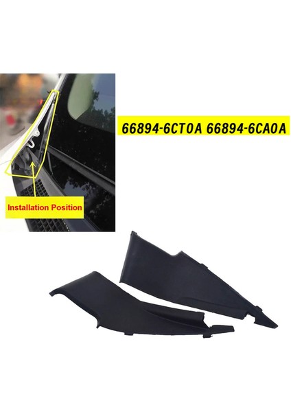 Nissan Altima 2019-2021 66894-6CA0A Çamurluk Kapağı Için 1 Çift Ön Cam Sileceği Yan Kaput Kaplaması 66894-6CT0A 66894-6CA0A (Yurt Dışından) modelleri