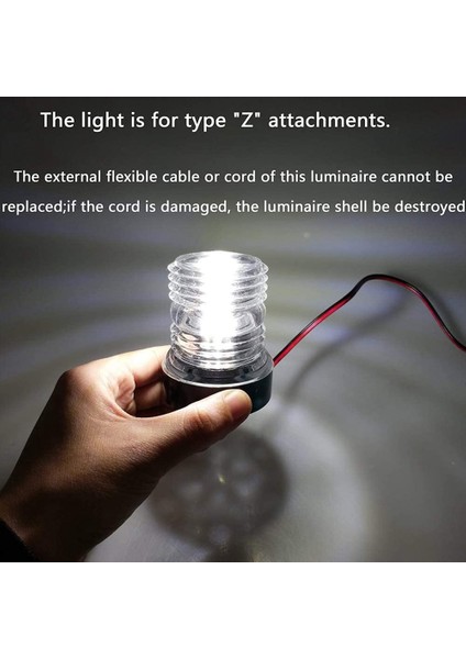 Tekne Yat Navigasyon Çapa Işıkları Her Yönde 360 Derece Beyaz 12V LED Gün Işığı Su Geçirmez Sinyal Işıkları (Yurt Dışından) modelleri