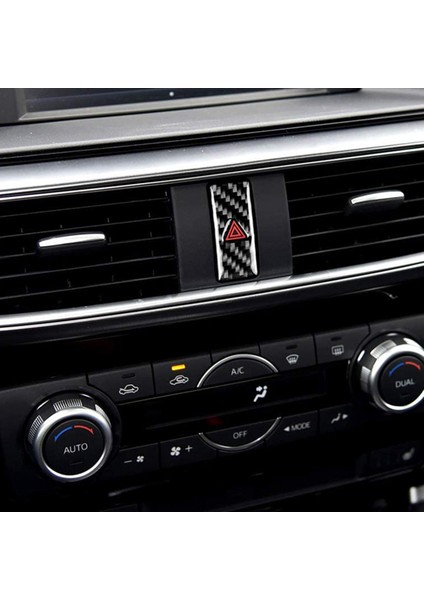 Mazda Cx-5 Cx5 2017, 2018, 2019 ve 2020 Için Orta Konsol Güvenlik Uyarı Düğmesi Kapağı Dekor Kaplaması Karbon Fiber (Yurt Dışından) indirimleri