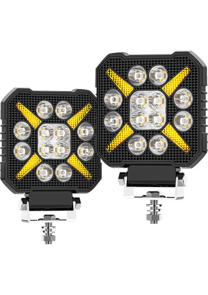 Inç Araba Kare LED Çalışma Işığı Strobe Far Beyaz Sarı Offroad Sürüş Işığı Spot Işığı Kamyon, Suv, Tekne (Yurt Dışından) fırsatları