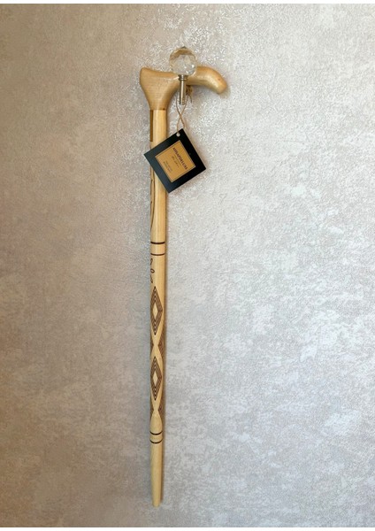 Desenli Ahşap Baston