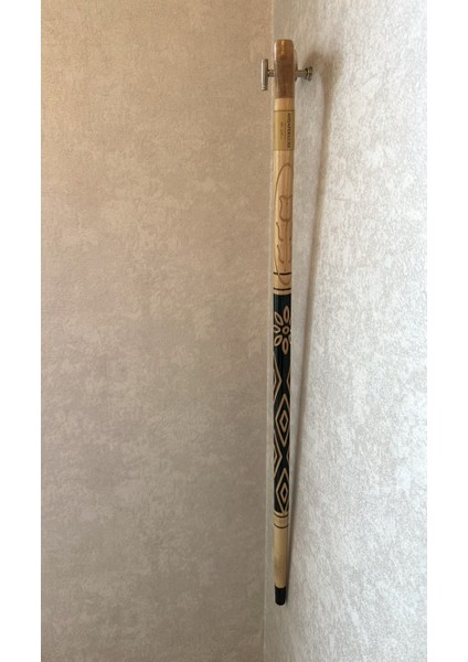 Desenli Ahşap Baston Stick