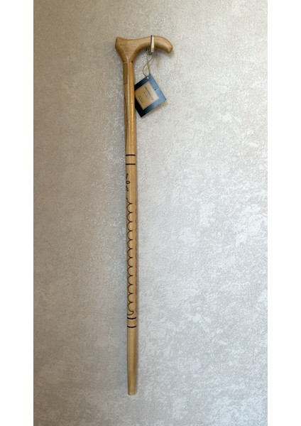 Desenli Ahşap Baston Stick