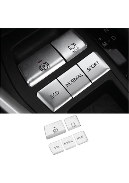 Toyota Rav4 2019 2020 2021 Aksesuarları Için Merkezi Kontrol Dişlisi Multimedya Düğmesi Kapağı Trim Sticker Payet, Gümüş, 5 Adet (Yurt Dışından) fiyatları