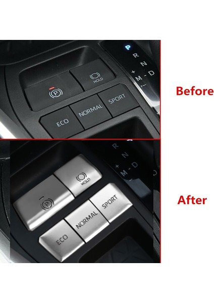 Toyota Rav4 2019 2020 2021 Aksesuarları Için Merkezi Kontrol Dişlisi Multimedya Düğmesi Kapağı Trim Sticker Payet, Gümüş, 5 Adet (Yurt Dışından) fırsatları