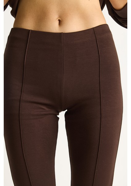 Kadın Yumuşak Dokulu Bisiklet Yaka Oversize Sweat Pantolon Viskon Dalgıç Takım
