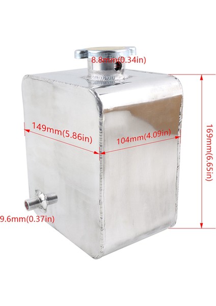 Araba Modifikasyonu Geçirgen Kabarcık Kabı Alüminyum 2,5 L Soğutma Suyu Radyatör Su Tankı Taşma Genleşme Tankı Siyah (Yurt Dışından) fiyatları