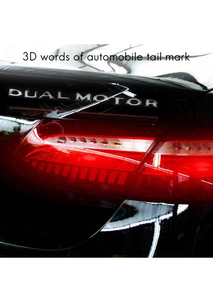 Tesla Model 3 2017-2020 Için 3D Çift Motor Çıkartmaları, Araba Arka Bagaj Amblemi Çıkartması Rozet Çıkartmaları, Dekoratif Çıkartma (Yurt Dışından) fiyatları