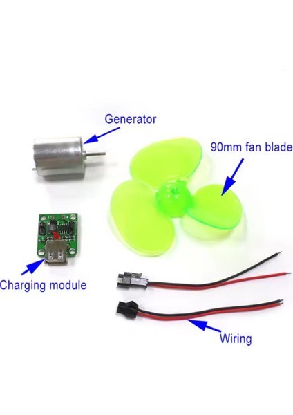 Taşınabilir Rüzgar Enerjisi Jeneratör Seti Türbin Motoru Alternatör Kendi Kendine Üretim Acil Durum Telefon Şarj Cihazı Fizik Deneyi (Yurt Dışından) fırsatları