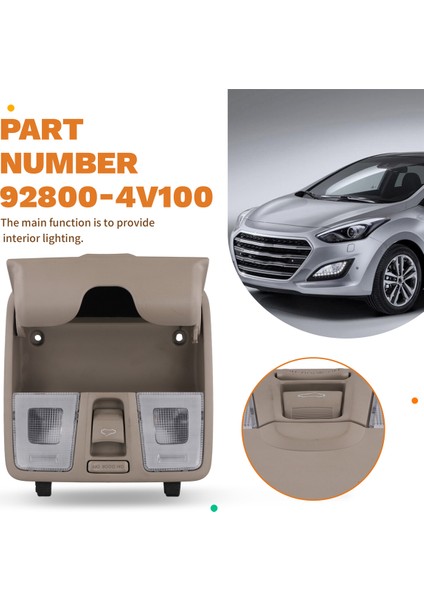 Hyundai Elantra Md 92800-4V100 Için 928004V100 Okuma Lambası Montajı ve Sunroof Anahtarı Gözlük Kutusu Tavan Lambası (Yurt Dışından) indirimleri
