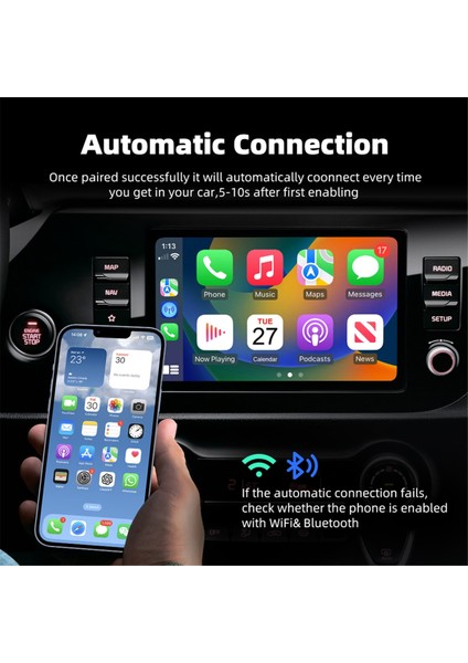 2'si 1 Arada Kablosuz Carplay Dongle Kablosuz Android Auto Adaptörü Aı Akıllı Kutu Araba Akıllı Sistemleri Araba Kablolu Carplay (Yurt Dışından) fiyatları
