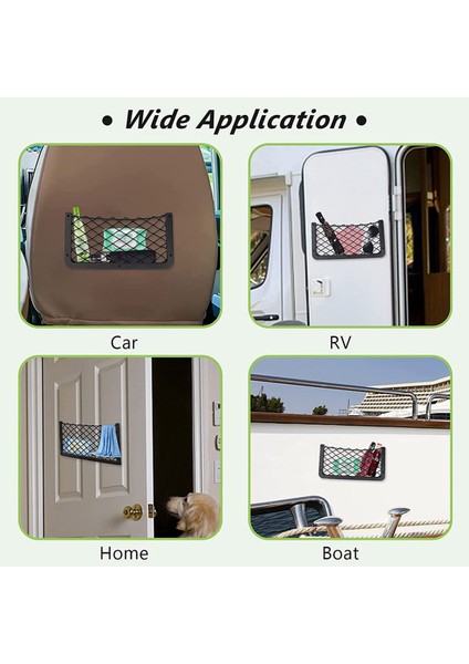 Araba Saklama File Çantası, Tekne Filesi Tutucu, Araba Cep Düzenleyici, Araba Koltuğu Filesi Çerçeveli, 14 x 7 Inç 2'li Paket (Yurt Dışından) modelleri