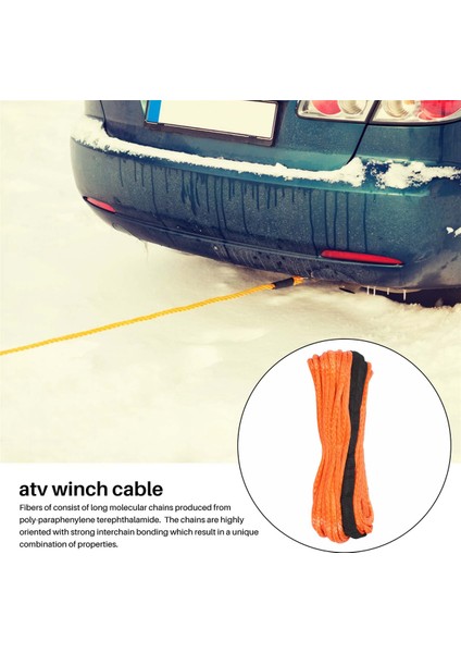 Sentetik Vinç Halatı, Turuncu 1/4 x 50 Ft Sentetik Vinç Halatı Hat Kablosu Atv Utv Suv Kamyon Tekne Vinç Için (Yurt Dışından) fırsatları