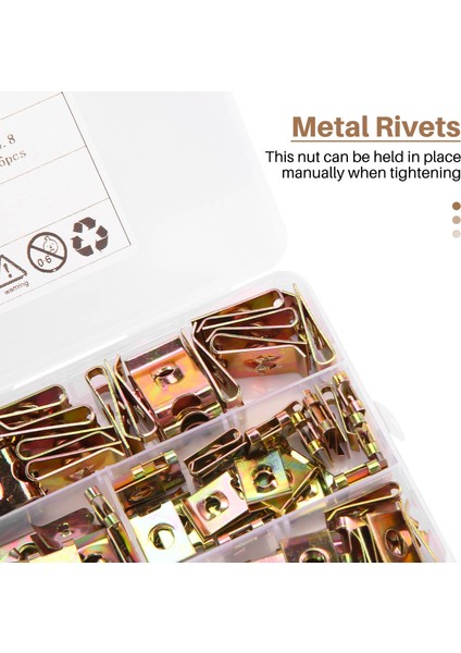 110 Adet Araba Evrensel Hız Bağlantı Elemanları U Somunları Kendinden Kılavuzlu Vida Sivri Klips Deliği Iç Kapı Döşeme Paneli Klipsleri Metal Perçinler (Yurt Dışından) indirimleri
