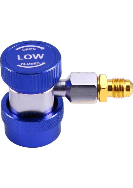 R134A Araba Klima Florür Dönüştürücü Hızlı Bağlantı Elemanı Bağlayıcı Adaptörü Ayarlanabilir Oto Tamir Aletleri Mavi (Yurt Dışından)