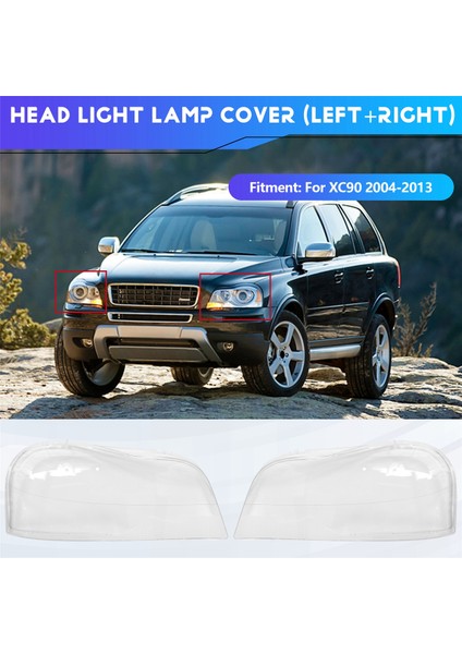 Volvo XC90 2004-2013 Araba Şeffaf Abajur Far Lambası Kapağı Gözlük Abajur Far Kabuğu Kapağı Mercek (Yurt Dışından) fırsatları