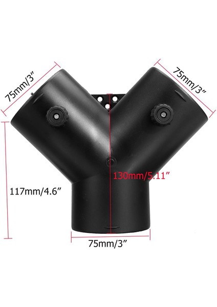 Webasto Hava Isıtıcısı Için 75 mm Y Şeklinde Park Isıtıcı Havalandırma Menfezi Egzoz Bağlantısı ve Çift Düzenleme Valfi Kapağı (Yurt Dışından) fırsatları