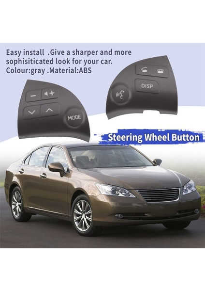 Toyota Lexus ES350 Direksiyon Simidi Düğmesi Için 2 Adet Çok Fonksiyonlu Bluetooth Hoparlör Düğmesi Anahtarı 84250-33190 A (Yurt Dışından) fırsatları