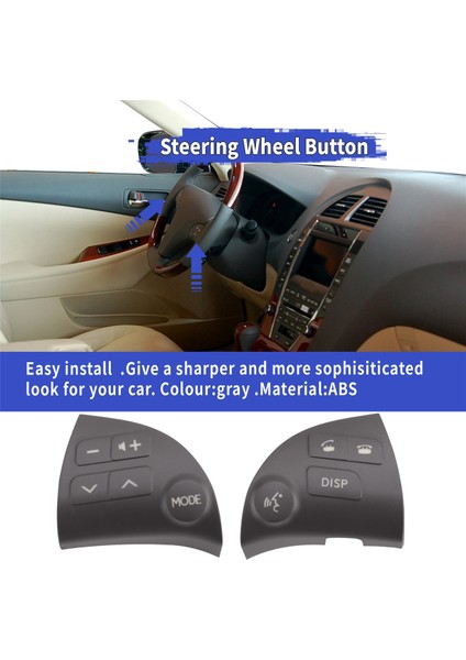 Toyota Lexus ES350 Direksiyon Simidi Düğmesi Için 2 Adet Çok Fonksiyonlu Bluetooth Hoparlör Düğmesi Anahtarı 84250-33190 A (Yurt Dışından) indirimleri