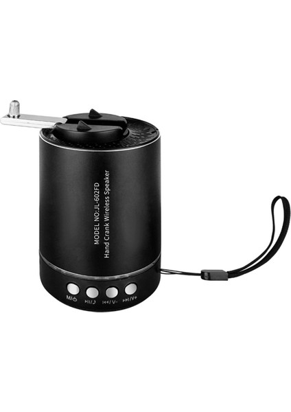 El Kranklı Bluetooth Hoparlör Taşınabilir Am/fm Acil Durum Radyo Kablosuz Hoparlör Açık Hava Kampı Için Siyah (Yurt Dışından)