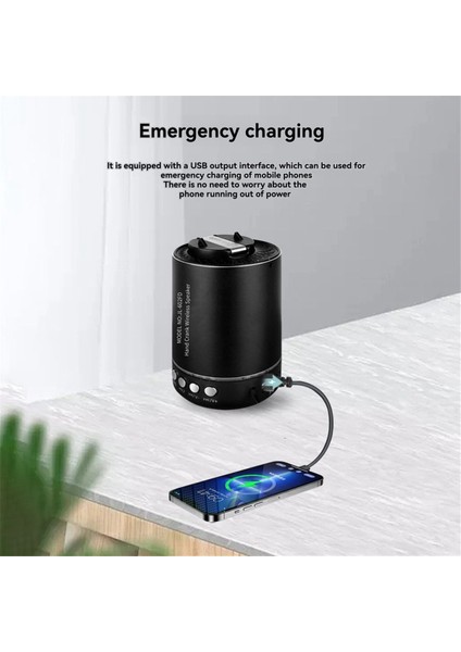 El Kranklı Bluetooth Hoparlör Taşınabilir Am/fm Acil Durum Radyo Kablosuz Hoparlör Açık Hava Kampı Için Siyah (Yurt Dışından) fiyatları