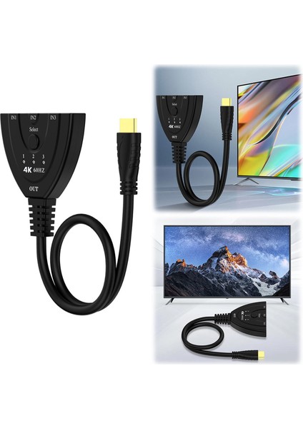 4K HDMI Uyumlu Switch 3'ü 1 Arada 3 Portlu HDMI Uyumlu Switcher HDMI Uyumlu Splitter Hub Switcher Hdtv Için (Yurt Dışından) fiyatları