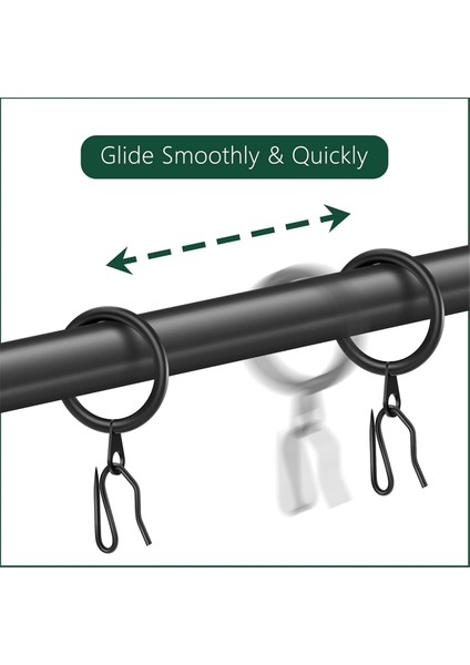 60 Adet Metal Perde Halkası ve 60 Adet Perde Perde Pim Kancası, Pencere, Duş Perdesi Için 30 mm Iç Çap (Yurt Dışından) fırsatları