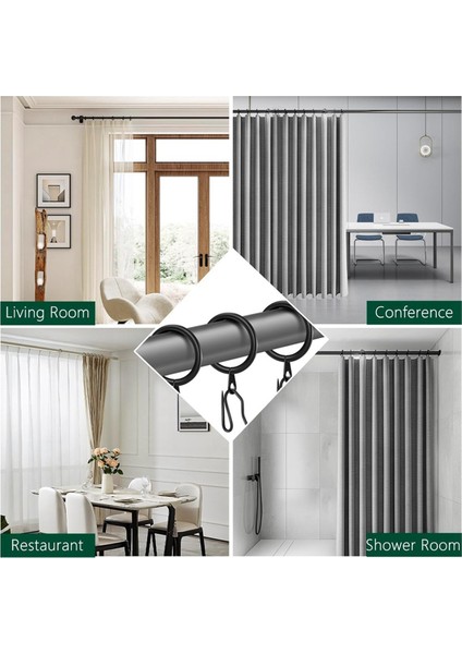 60 Adet Metal Perde Halkası ve 60 Adet Perde Perde Pim Kancası, Pencere, Duş Perdesi Için 30 mm Iç Çap (Yurt Dışından) indirimleri