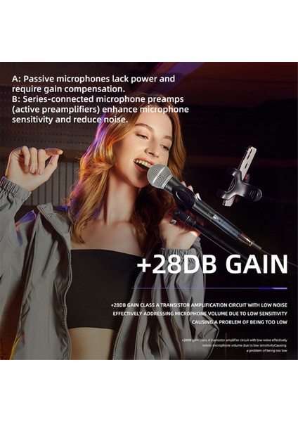 Dm3 Dinamik Mikrofon Ön Amfisi 28DB Kazanç Aşaması Konuşma Kaydı Kayıpsız Ses Kalitesi Canlı Performans Için Mikrofon Amfisi (Yurt Dışından) modelleri