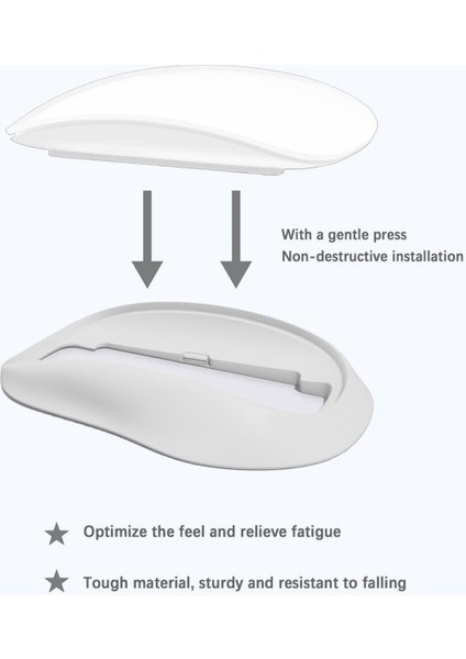 Apple Magic Mouse 1 2 3 Için Mouse Dock Yükseltilebilir Taban Magic Mouse Aksesuarları Için Ergonomik Fare Tutacağı B (Yurt Dışından) fırsatları
