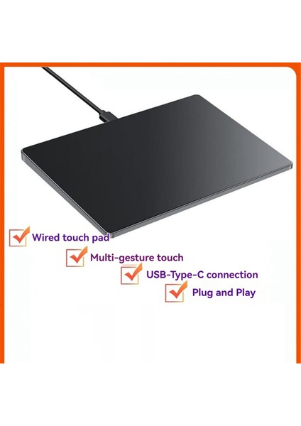 USB Kablolu Çoklu Dokunmatik Izleme Paneli Ince Dokunmatik Yüzey Faresi Windows Masaüstü/dizüstü Bilgisayar/pc Beyaz (Yurt Dışından) indirimleri