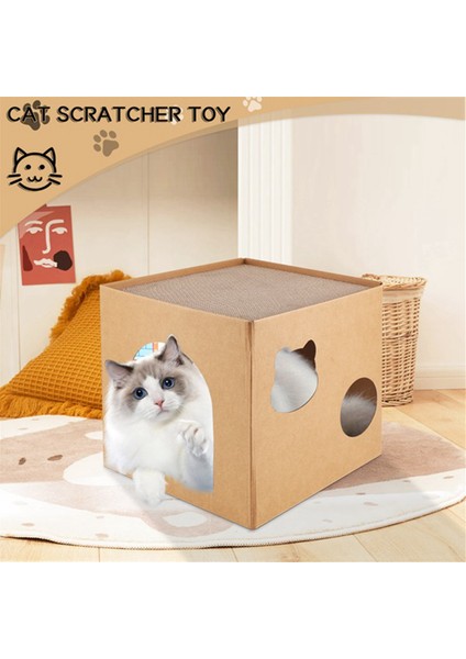 Kediler ve Yavru Kediler Için Kedi Evi Tırmalama Kutusu ve Tırmalama Tahtası (Yurt Dışından) indirimleri