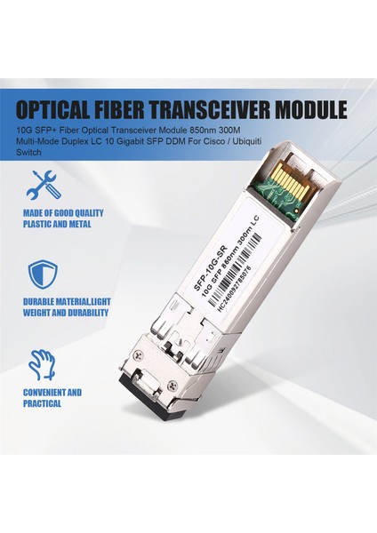 Cisco Switch Için 10G Sfp+ Fiber Optik Alıcı-Verici Modülü 850NM 300M Çok Modlu Dubleks Lc 10 Gigabit Sfp Ddm (Yurt Dışından) fırsatları
