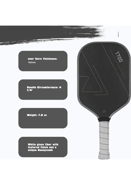T700 Karbon Fiber Pickleball Küreği Usapa Onaylı Turnuva Oyun Raketi 16 mm Çekirdek Kalınlığı Kaymaz El Tutacağı Küreği (Yurt Dışından) modelleri