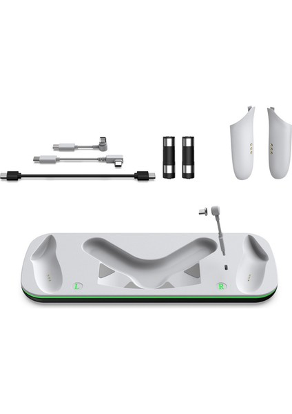 Meta Quest 3s Vr Kask Şarj Tabanı Desteği Vr Başlık Kolları LED Işık Çubuğu ile Şarj (Yurt Dışından) modelleri