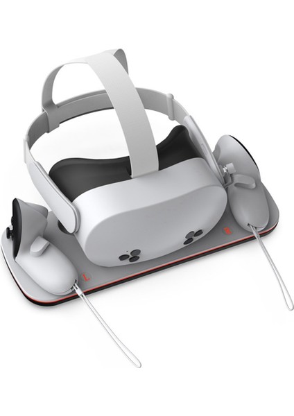 Meta Quest 3s Vr Kask Şarj Tabanı Desteği Vr Başlık Kolları LED Işık Çubuğu ile Şarj (Yurt Dışından) indirimleri