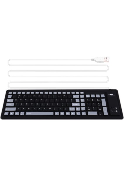 Taşınabilir Sessiz Katlanabilir Silikon Klavye USB Esnek Yumuşak Su Geçirmez Rulo Klavye Pc Dizüstü Bilgisayar Için (Yurt Dışından) fiyatları